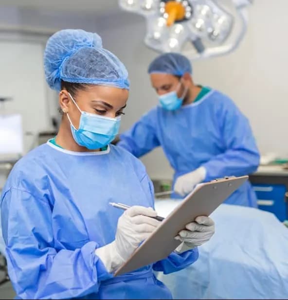 Pharmacist counseling a patient